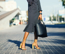 Bright Yellow Block Heels